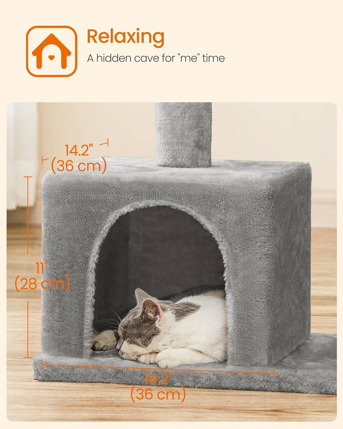 Cat Tower with 2 Caves & Large Perch
