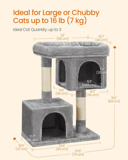 Cat Tower with 2 Caves &amp; Large Perch