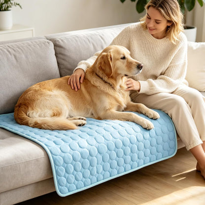 Pet Cooling Mat, 2X-Large, 27.5 X 39.0 In, Mesh, No Water or Electricity Needed, Safe, Portable, Foldable, Easy to Use, Designed for Large Dogs and Cats, 3 Years Warranty