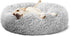 Calming Donut Cuddler Dog Bed, round Fluffy Pet Bed for Large Dogs,Washable, Large, Gray, 30&