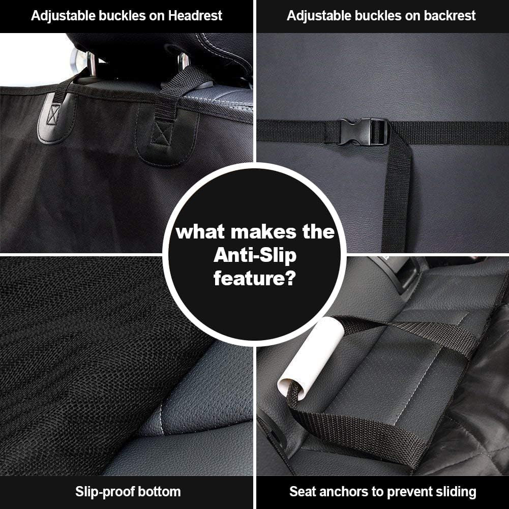 Dog Seat Cover Cars Trucks Suvs, Thick 600D Waterproof Pet Car Seat Cover Dog, Heavy Duty &amp; Wear-Resistant Durable Nonslip Backing with Side Flaps, Scratchproof Dog Front Seat Cover