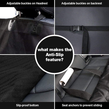 Dog Seat Cover Cars Trucks Suvs, Thick 600D Waterproof Pet Car Seat Cover Dog, Heavy Duty &amp; Wear-Resistant Durable Nonslip Backing with Side Flaps, Scratchproof Dog Front Seat Cover