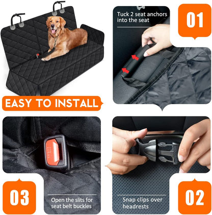 Waterproof Non-Slip Dog Back Seat Cover