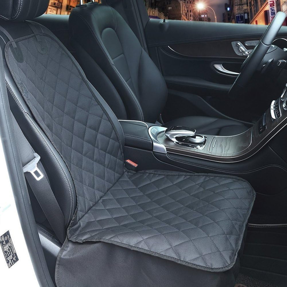 Dog Seat Cover Cars Trucks Suvs, Thick 600D Waterproof Pet Car Seat Cover Dog, Heavy Duty &amp; Wear-Resistant Durable Nonslip Backing with Side Flaps, Scratchproof Dog Front Seat Cover
