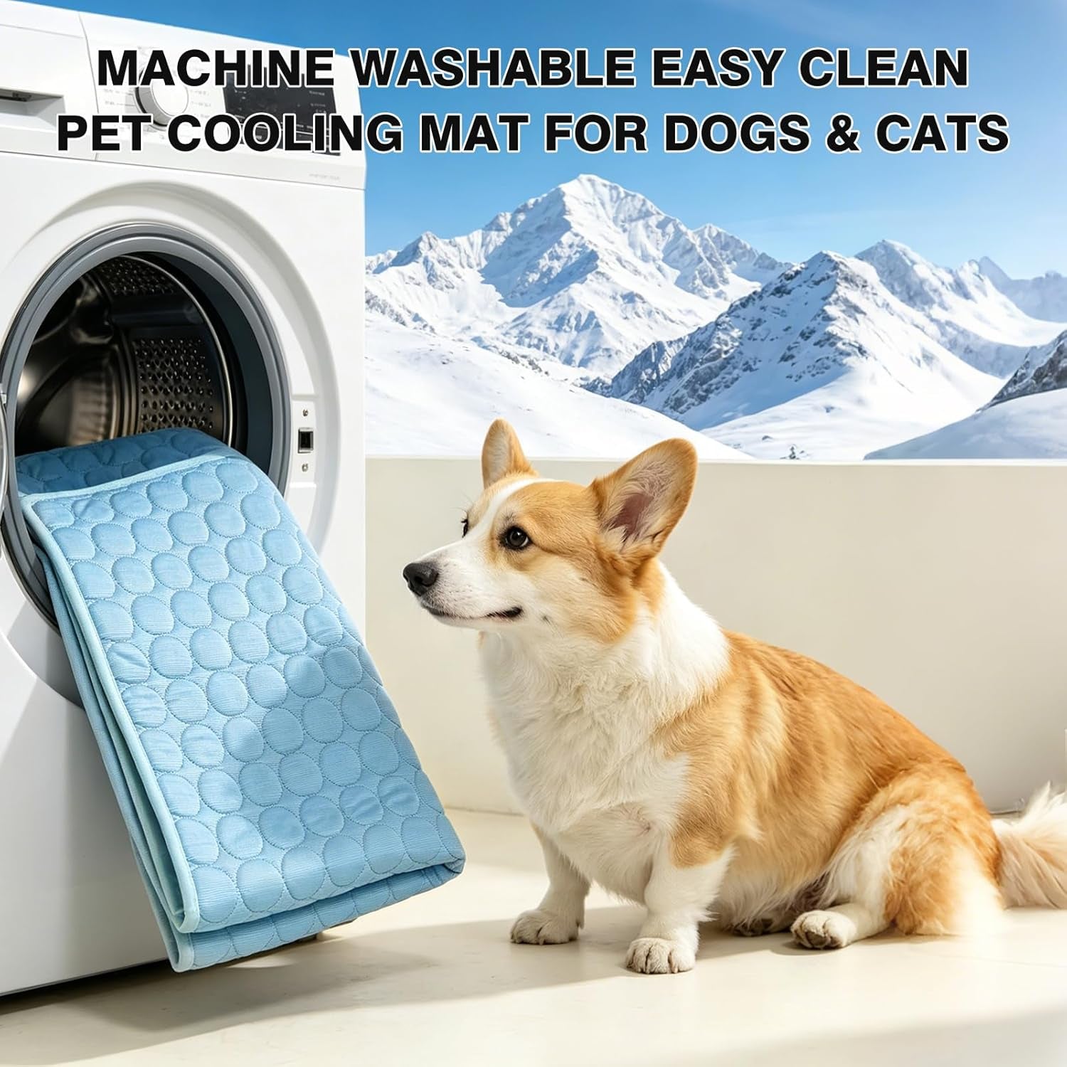 Pet Cooling Mat, 2X-Large, 27.5 X 39.0 In, Mesh, No Water or Electricity Needed, Safe, Portable, Foldable, Easy to Use, Designed for Large Dogs and Cats, 3 Years Warranty